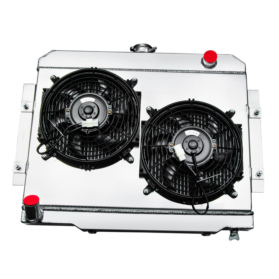 ASI Performance 3 Rows Radiator+Shroud Fan For Jeep Scrambler CJ5 CJ6 CJ7 Series 1972-1986