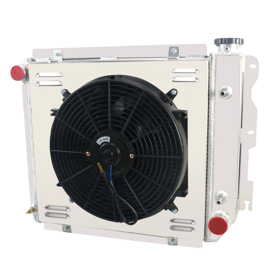 ASI Performance ASI 3 Row Radiator Shroud Fan For 1987-2006 Jeep Wrangler TJ YJ Chevy GM V8 AT