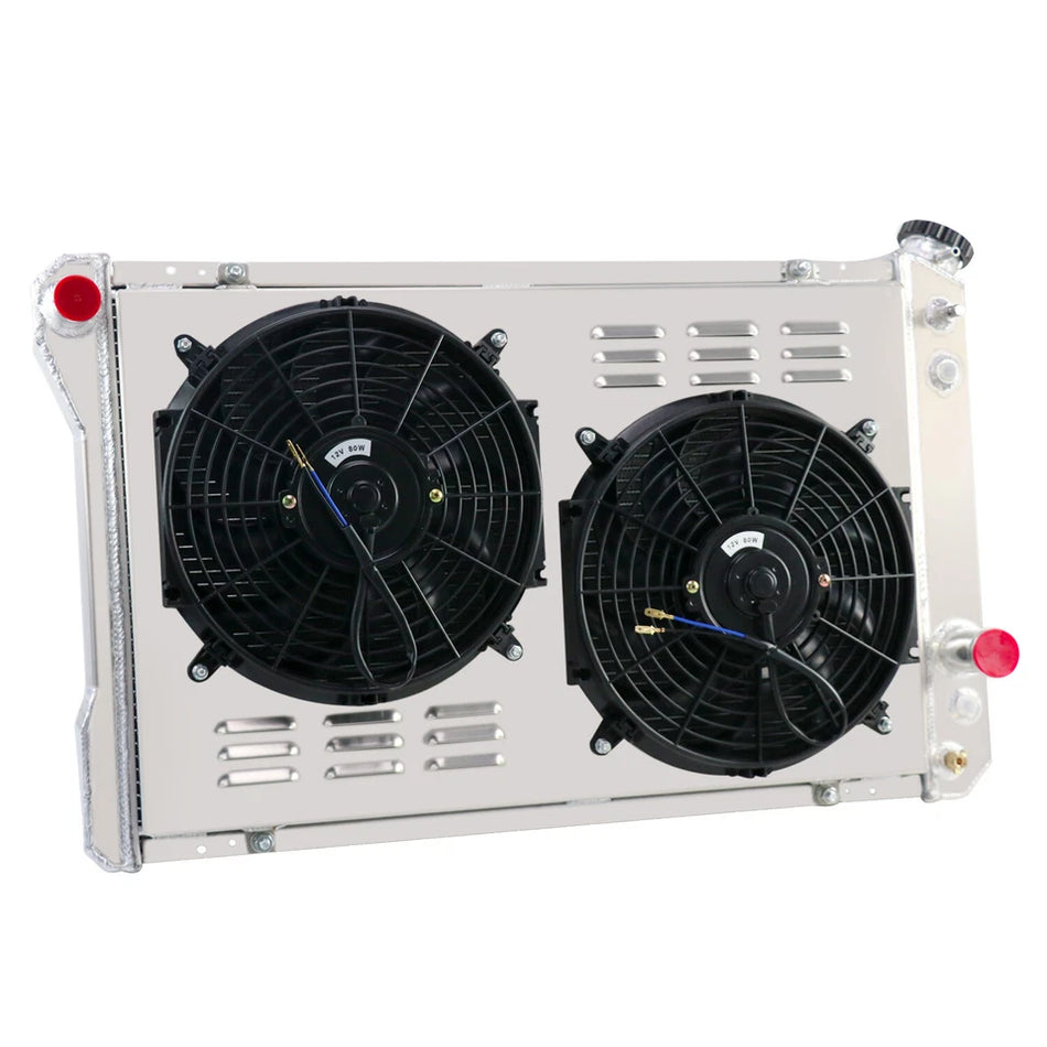 ASI Performance 3-Row Radiator+Shroud Fan Relay fit 82-92 86 Pontiac Firebird Chevy Camaro
