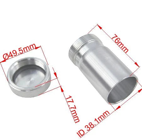 ASI Performance New Aluminium Weld-On Filler Neck + Cap 1 1/2" I.D 38mm Dry Sump Fuel Tank Pro