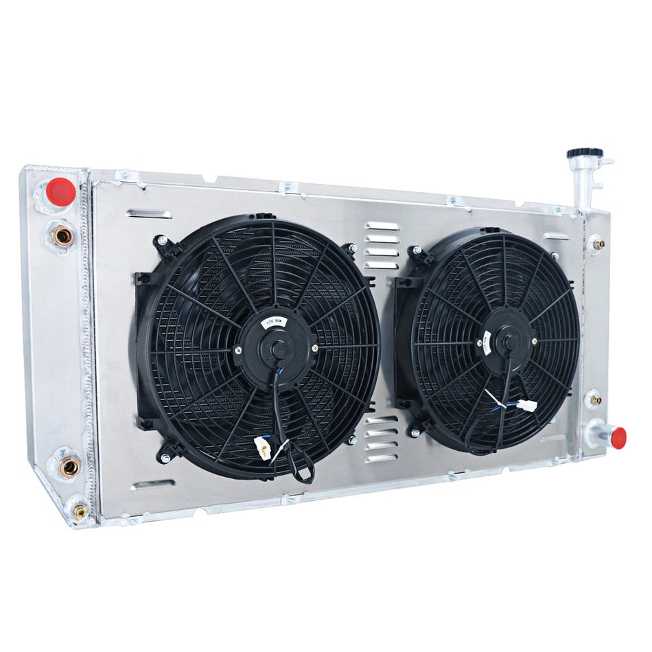 ASI Performance 4 Row Radiator+Shroud For 2004-2016 Chevy Express/GMC Savana 2500 3500 4.8L 6.0L