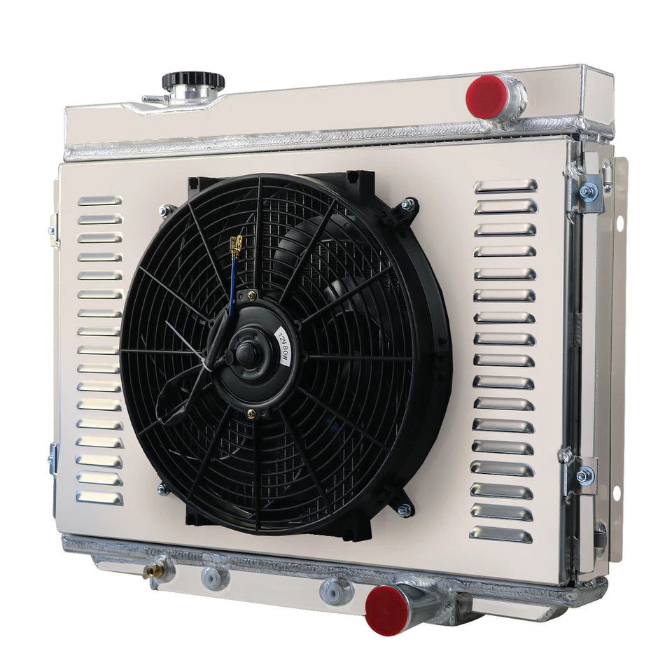 ASI Performance 3-Row Radiator Shroud Fan Fit 1964/1965/1966 Ford Galaxie Base Small Block 24"W