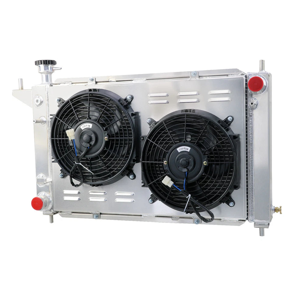 ASI Performance 3 Row Radiator+Shroud Fan+Relay Fit 1994-96 Ford Mustang V6 V8 3.8L 5.0L AT MT