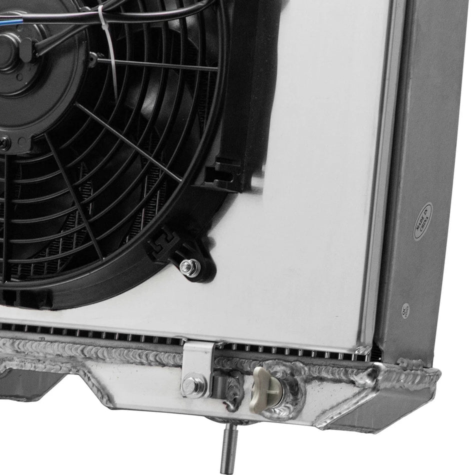 ASI Performance 4 Row Radiator+Shroud+Fan For 1941-1952,1949 Jeep Willys MB/CJ-2A/M38 Ford GPW