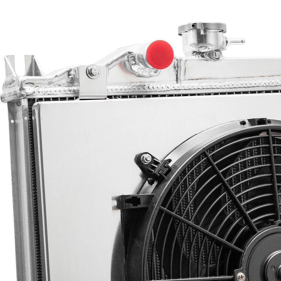 ASI Performance 3 Row Radiator Aluminum+Shroud Fan For 1987-1999 1993 Dodge Dakota 2.2L 2.5L 3.9L