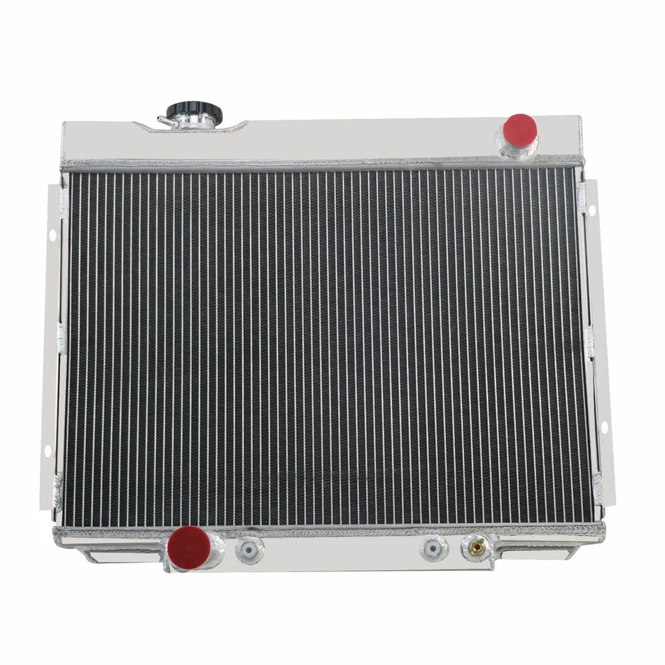 ASI Performance 4 Row Aluminum Radiator with Shroud Fan For 1968-1970 Ford Mustang Fairlane Mercury Cougar 390 428 429 V8 20-3/4" H x 25-1/4" W