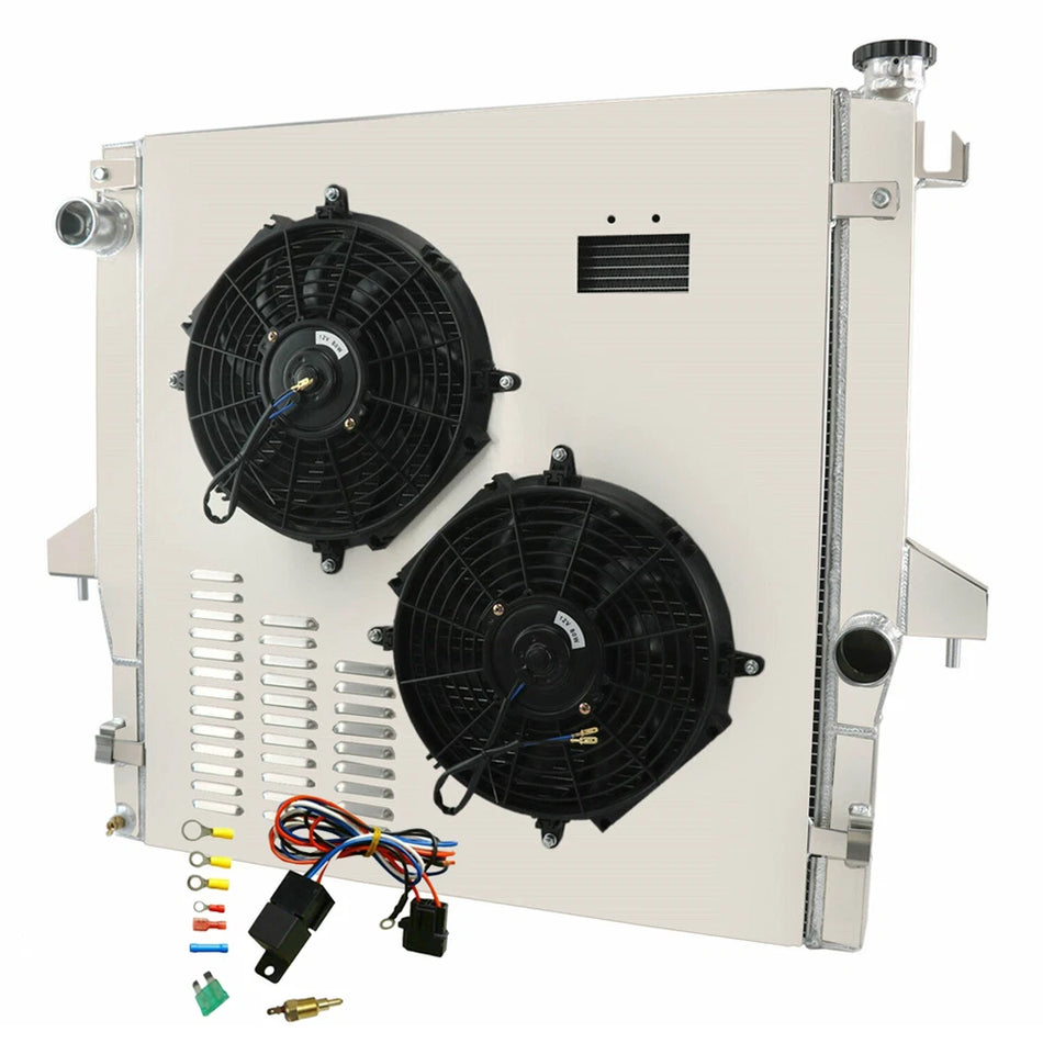 ASI Performance 4 Row Radiator with Shroud and Fans For 2003-2010 2007 Dodge Ram 2500 3500 6.7L L6 Diesel